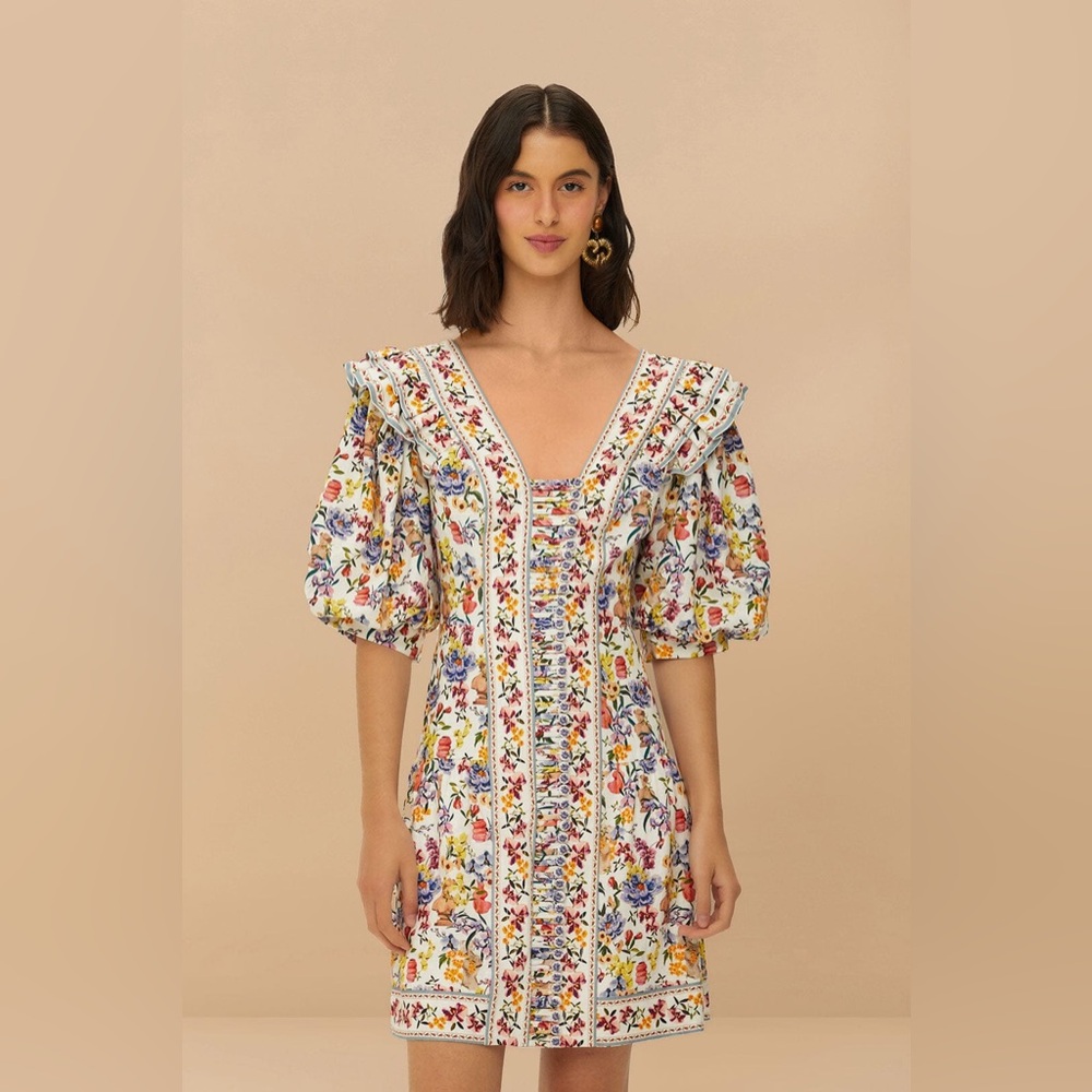 Farm Rio Greek Garden Mini Dress